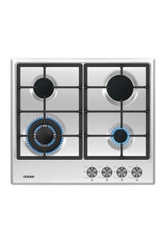 Ocean Ocean Gas Hob, 60cm, 4 Burners, Stainless Steel - OGHF64IPROSV 