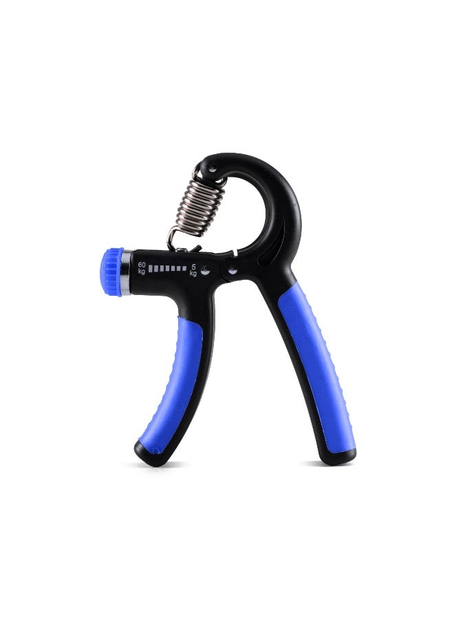SOLPRO FirmFlex Adjustable Hand Grip Strengthener for Men & Women | Adjustable 5 to 60 kg Resistance | Forearm, Wrist & Finger Strengthener | Home, Gym & Rehab Workouts (Black/ Blue) - Image 1