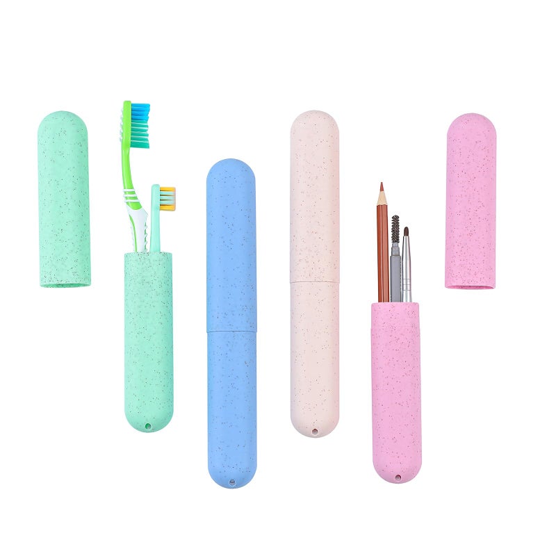Muslish Muslih 4 Pack Toothbrush Travel Case, Travel Toothbrush Holder with Ventilation Holes, for Travel, Home, Business, School, Camping - Image 1