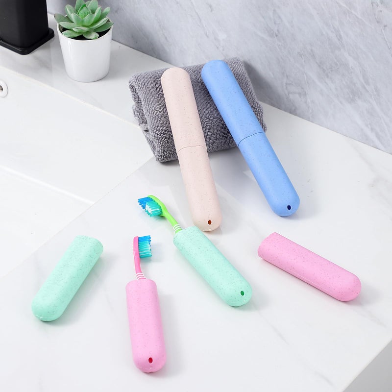 Muslish Muslih 4 Pack Toothbrush Travel Case, Travel Toothbrush Holder with Ventilation Holes, for Travel, Home, Business, School, Camping - Image 2