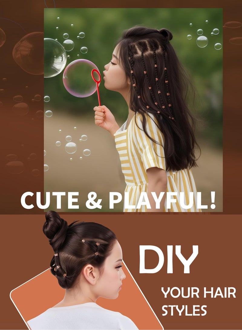 Lelet 1500 Pcs Brown Mini Elastic Hair Ties  – Soft Rubber Bands for Baby Girls & Kids | No Pull Ponytail Holders | Gentle, Durable Polybands - Image 3