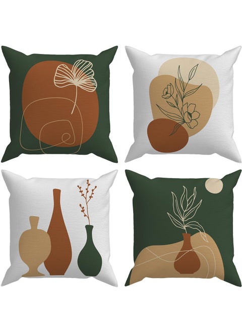 Evik Abstract 4-Piece Throw Pillow Case DS70