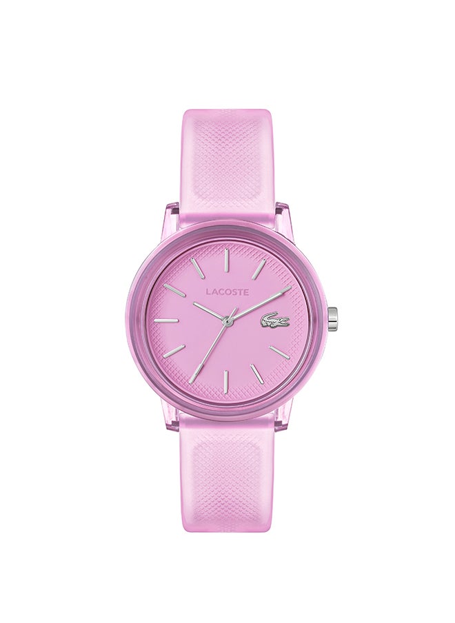 LACOSTE ساعة يد نسائية من السيليكون ذات شكل دائري تناظرية 2001362 - 36 ملم  - Image 1
