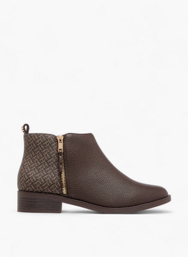 Flora Bella By Shoexpress Solid Ankle Boots with Zip Closure - Image 3