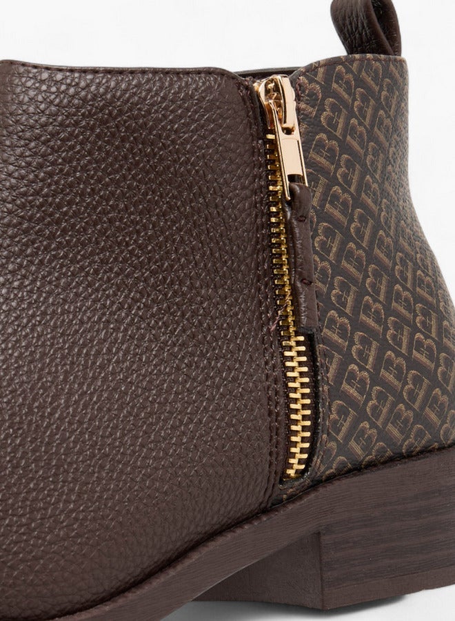 Flora Bella By Shoexpress Solid Ankle Boots with Zip Closure - Image 4