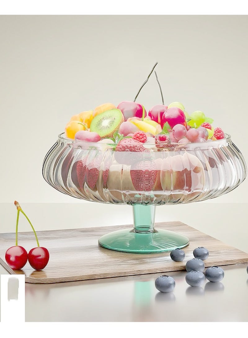 Reko Glass Fruit Bowl, Fruit Basket Holder, Fruit Bowl 7.5Inch for Kitchen Counter, Large Decorative Glass Bowl - Image 3