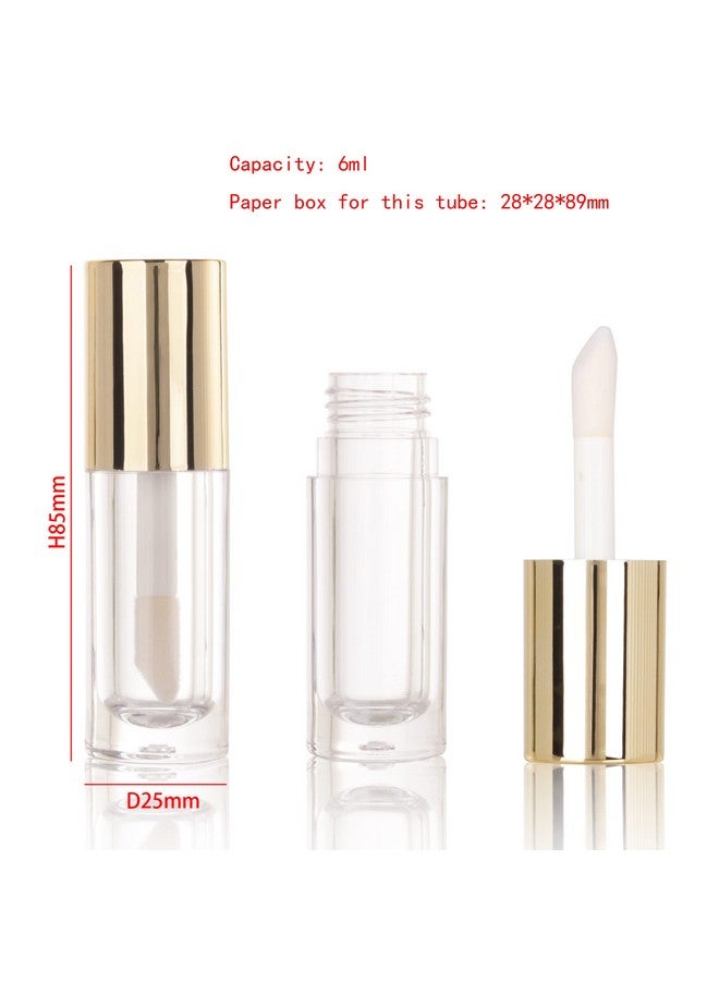 COSIDEA 14Pcs Empty 6Ml Big Brush Chunky Lip Gloss Tubes For Diy Lip Glossgold Large Doe Foot Wand Lipgloss Containers - Image 3