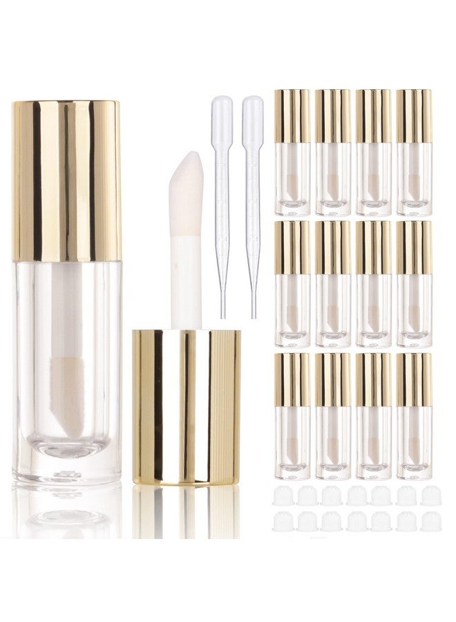 COSIDEA 14Pcs Empty 6Ml Big Brush Chunky Lip Gloss Tubes For Diy Lip Glossgold Large Doe Foot Wand Lipgloss Containers - Image 1