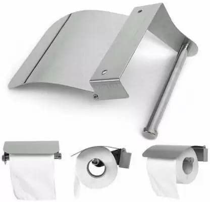 Bosney Stainless Steel Toilet Paper Roll HolderTissue Paper Holder in BathroomKitchen Tissue holderKitchenWall Mount Paper holderBathroom Accessories Wall Mount Chrome - Image 2