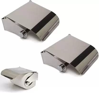 Bosney Stainless Steel Toilet Paper Roll HolderTissue Paper Holder in BathroomKitchen Tissue holderKitchenWall Mount Paper holderBathroom Accessories Wall Mount Chrome - Image 4