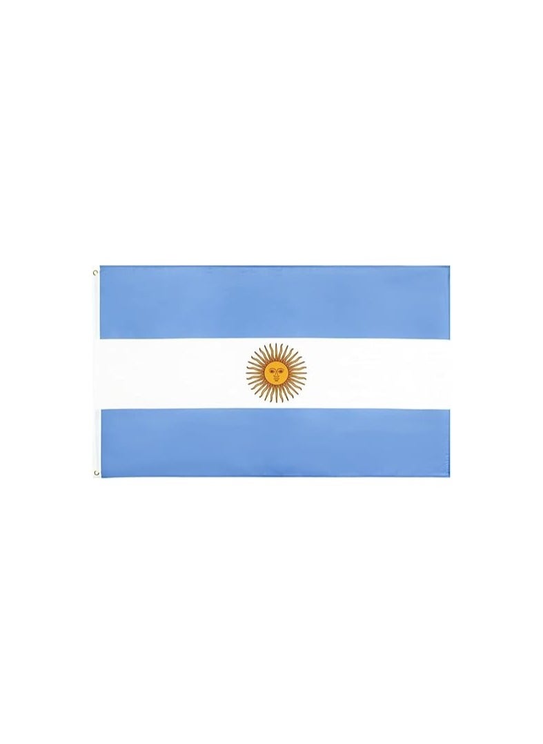 PRINTSHOP4ME Argentina Flag 3x5ft Outdoor or Indoor Flag for Sport Events and Home - Polyester - Size 90x150cm - Perfect for Sports Fan Flag  - Image 1