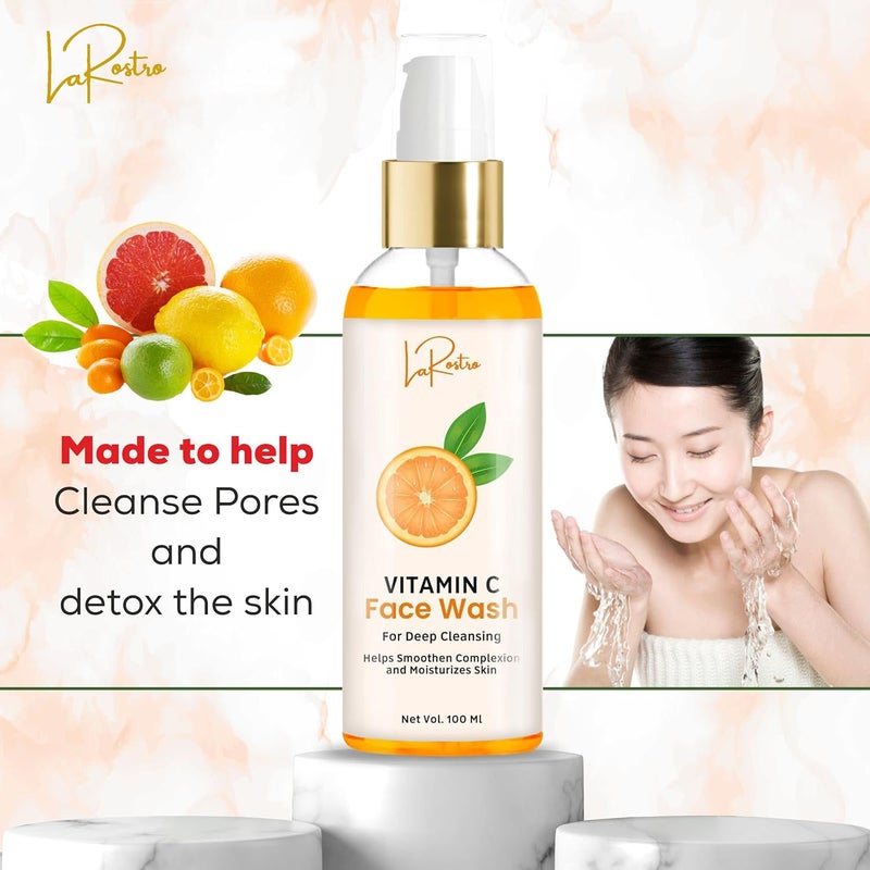 La Rostro Combo of Vitamin C Face Wash 100ml and Red Onion Shampoo 200ml - Image 4