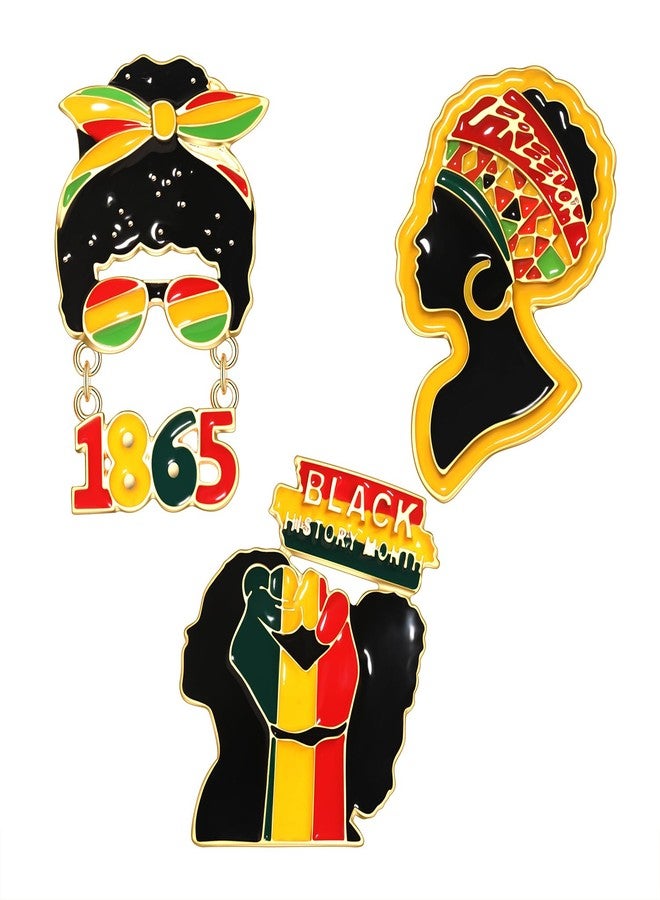 ARATLENCH African Brooches Africa Black History Month Fist Heart Black Women Headwear 1865 Brooches Pins for Women Men Ethic Juneteenth Inspired Brooch Pins Jewelry Gift (African Brooches A) - Image 5