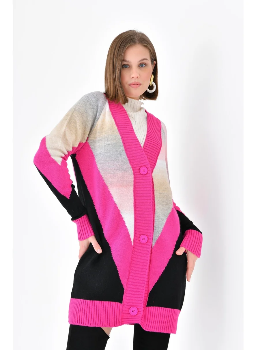 جارمي Women's Transitional Cardigan Fuchsia