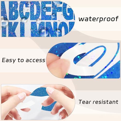 Starboling Letter Stickers,2 Inch+1 Inch Dark Blue Alphabet Sticker,Self Adhesive Vinyl for Crafts Outdoor Sign Wall Mailbox Windows Doors Car posterboard - Image 3