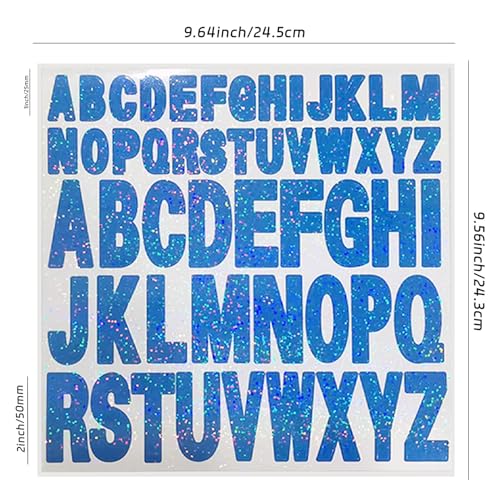 Starboling Letter Stickers,2 Inch+1 Inch Dark Blue Alphabet Sticker,Self Adhesive Vinyl for Crafts Outdoor Sign Wall Mailbox Windows Doors Car posterboard - Image 2