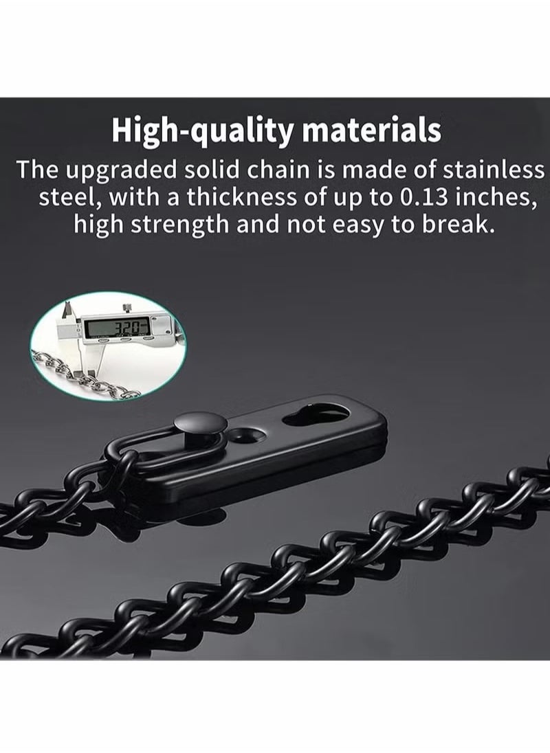 Generic Stainless Steel Chain Door Guard with Spring Anti-Theft Press Lock, Punch Free Door Chain Lock, Bedroom Home Apartment Hotel Security Door Sliding Safety Chain Lock Stainless Steel Easy Installation  - Image 5