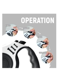 SYOSI Retractable Dog Leash Automatic Telescopic Tractor Dog Tape, Pet Tape 16 FT Durable and Convenient, with Non-Slip Handle, Tangle Free, Pause and Lock, Suitable for Small and Medium-Sized Dogs  - Image 3