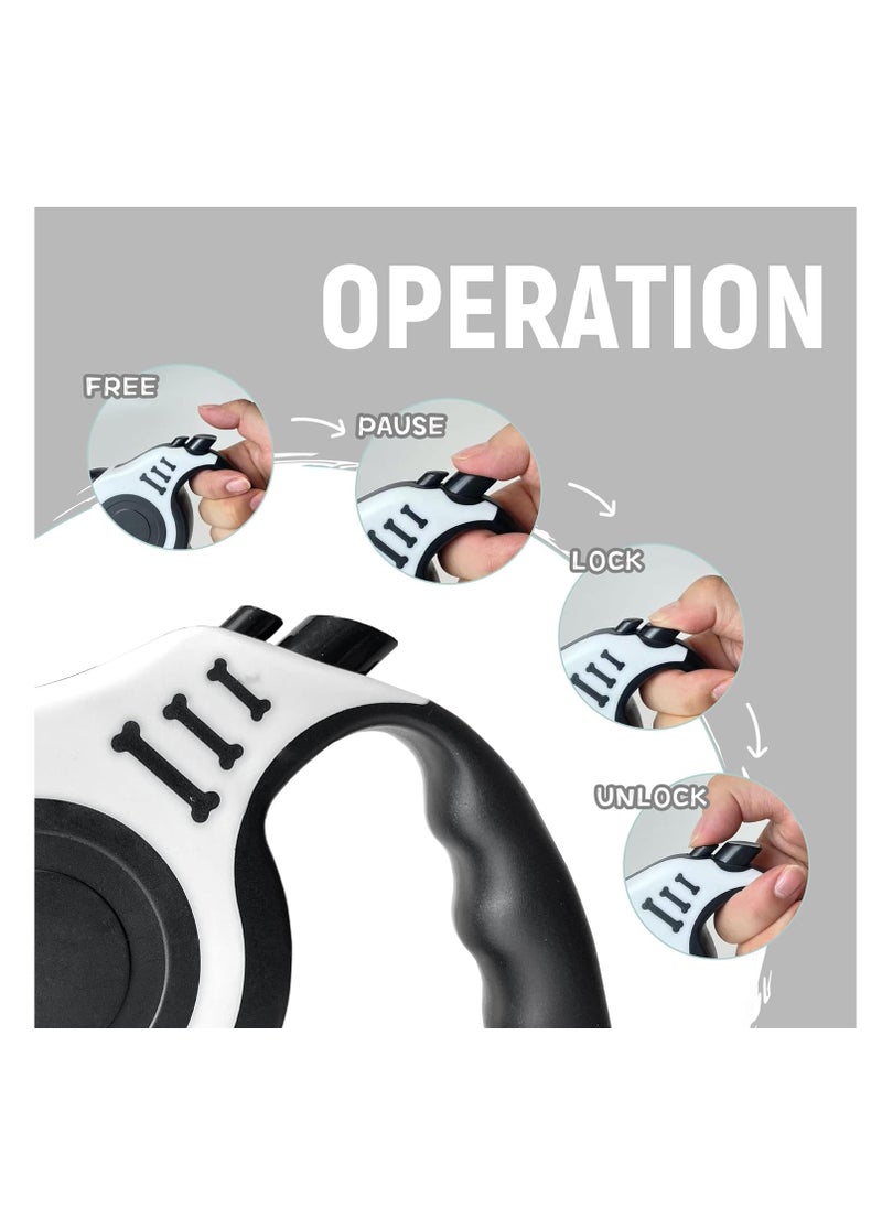SYOSI Retractable Dog Leash Automatic Telescopic Tractor Dog Tape, Pet Tape 16 FT Durable and Convenient, with Non-Slip Handle, Tangle Free, Pause and Lock, Suitable for Small and Medium-Sized Dogs  - Image 3