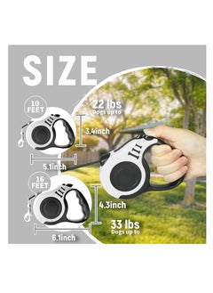 SYOSI Retractable Dog Leash Automatic Telescopic Tractor Dog Tape, Pet Tape 16 FT Durable and Convenient, with Non-Slip Handle, Tangle Free, Pause and Lock, Suitable for Small and Medium-Sized Dogs  - Image 2