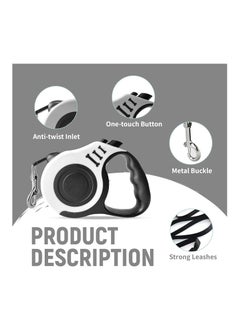 SYOSI Retractable Dog Leash Automatic Telescopic Tractor Dog Tape, Pet Tape 16 FT Durable and Convenient, with Non-Slip Handle, Tangle Free, Pause and Lock, Suitable for Small and Medium-Sized Dogs  - Image 5