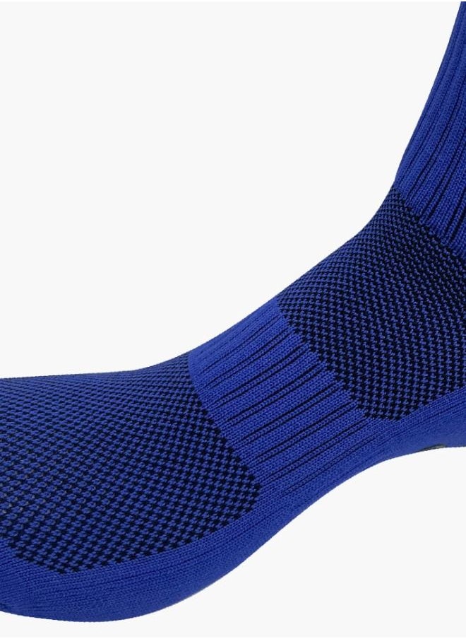 Anti Slip Football Socks, Non-skid Soccer Sock, Trainning Sock, Non Slip Athletic Sock for Men Women（One Pair, Blue)