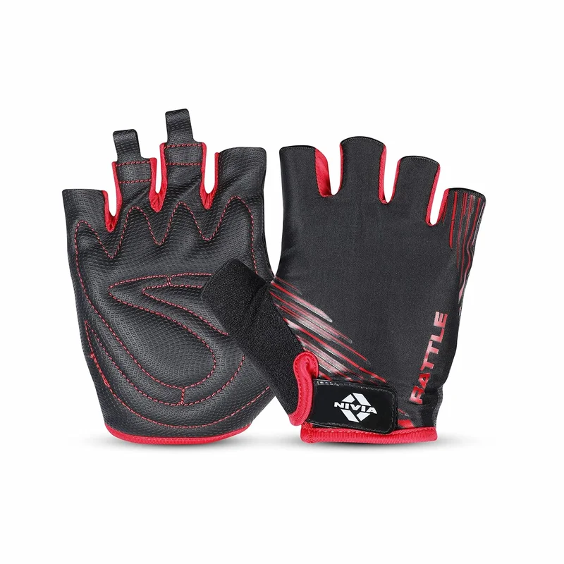نيفيا Nivia Rattle Sports Gloves - Large, Black