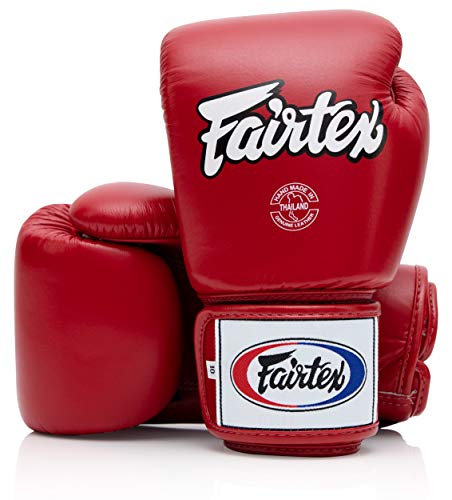 Fairtex BGV1 Muay Thai Boxing Training Sparring Gloves for Men Women Kids Premium Quality Light Weight Shock Absorbent 14 oz Boxing Gloves Red - Image 1