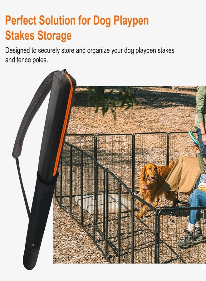 HWEIUA 32 Inch Stake Bag Dog Playpen Stakes Storage Bag with Carrying Strap, Dog Playpen Accessories for Storing Stakes and Carrying While Camping Fits Most Dogs Pen Brands - Image 3
