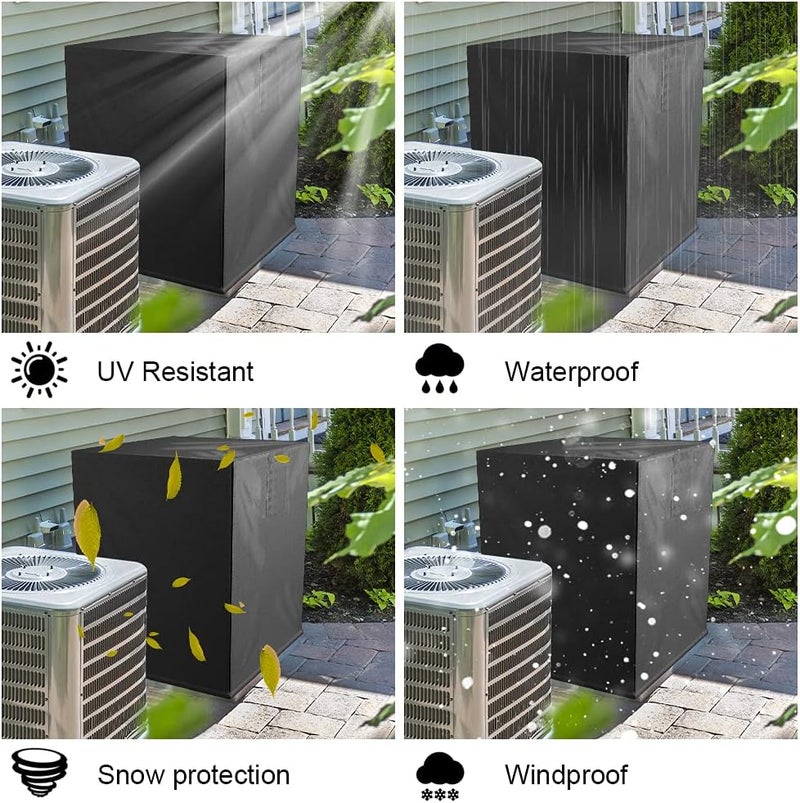 BEWAVE High precision lightweight material Air Conditioner Cover for Outside Units, Waterproof Durable Duty Outdoor Square Air Condition Covers Fits up to 24x24x30 inches KSA market compliant quality - Image 2