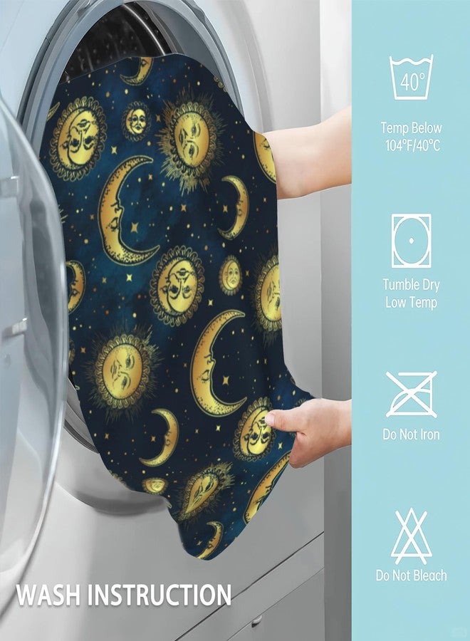 CXULIN 2 Pack Hand Towels for Bath,Boho Celestial Moon Sun Decorative Towels Highly Absorbent Soft Towels for Bathroom Beach Kitchen Spa Gym Face Towel 14x28 Inch - Image 5
