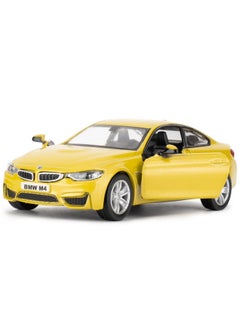 RMZ City 1/36 Bmw M4 Alloy Car Model, Pull Back Function Toy Car, Suitable For Collecting And Decorating Model Toys, A Birthday Gift For Boys And Girls (Yellow)  - Image 1
