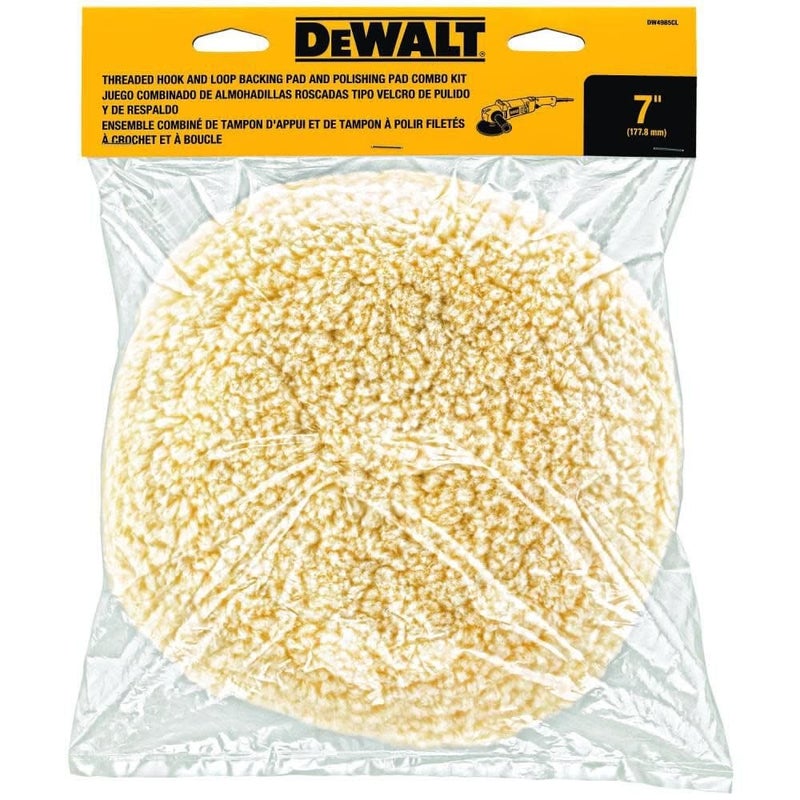 DEWALT 7-in Wool Buffing Pad and Back - Image 4
