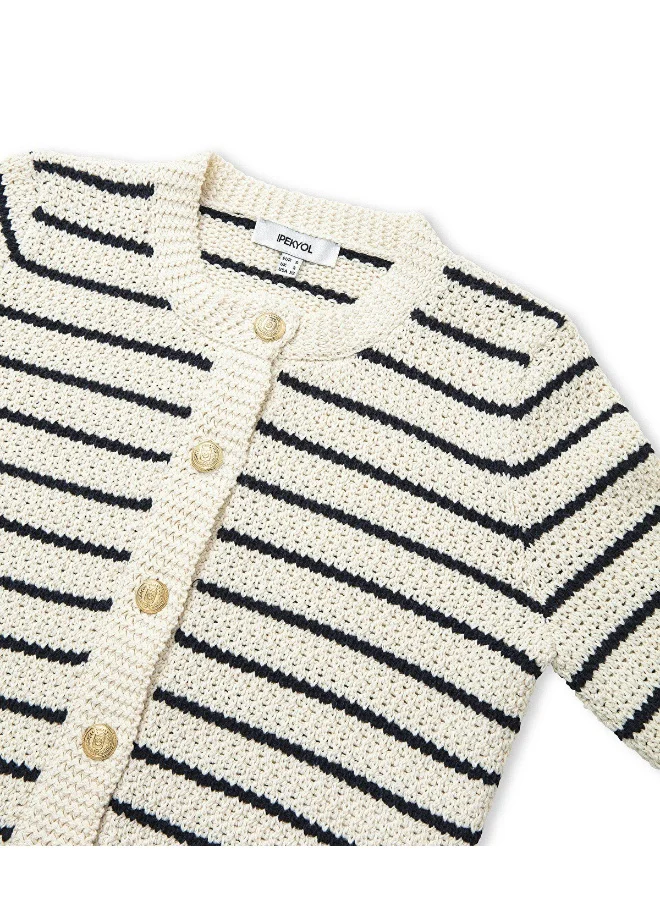 Ipekyol Striped Knit Cardigan