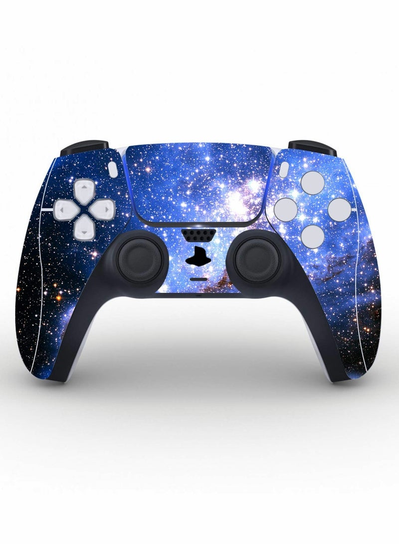 general Full Set Skin for PlayStation 5 Disc Version Sticker PS5 Vinyl Decal Cover Playstation Controller  Charging Station Headset Media Remote (Blue Galaxy) - Image 2