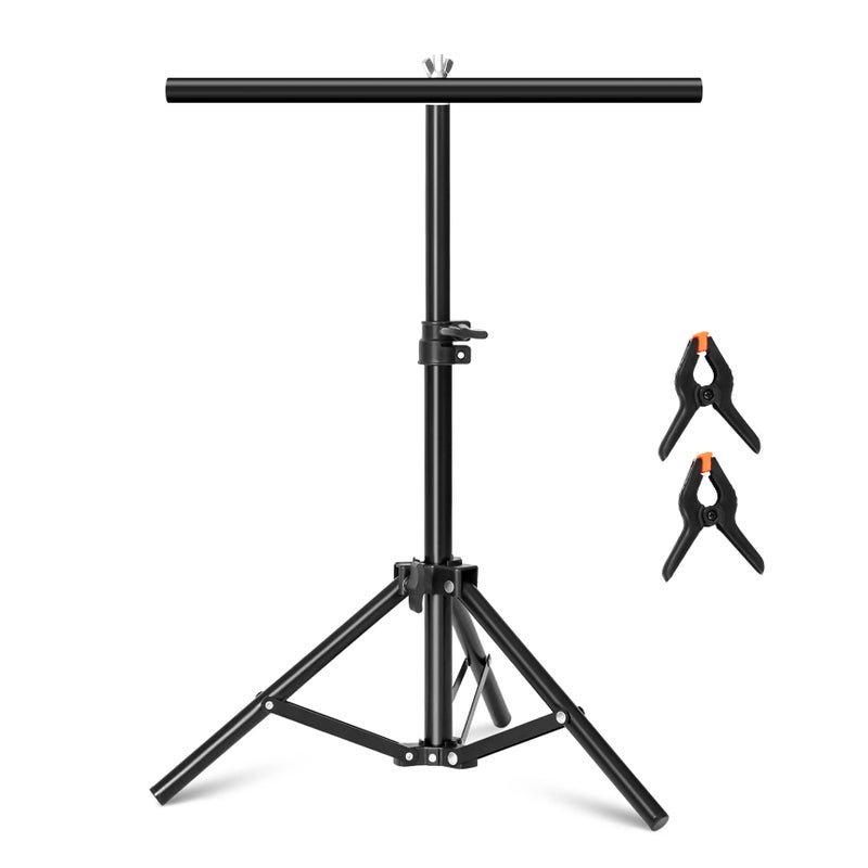 Selens Photography Backdrop Stand 30 Inches Small T Shape Support Light Stands Mini Holder for Photo Studio Tabletop Desktop Background Paper TShape Background Support Stand Crossbar with 2 Clamps