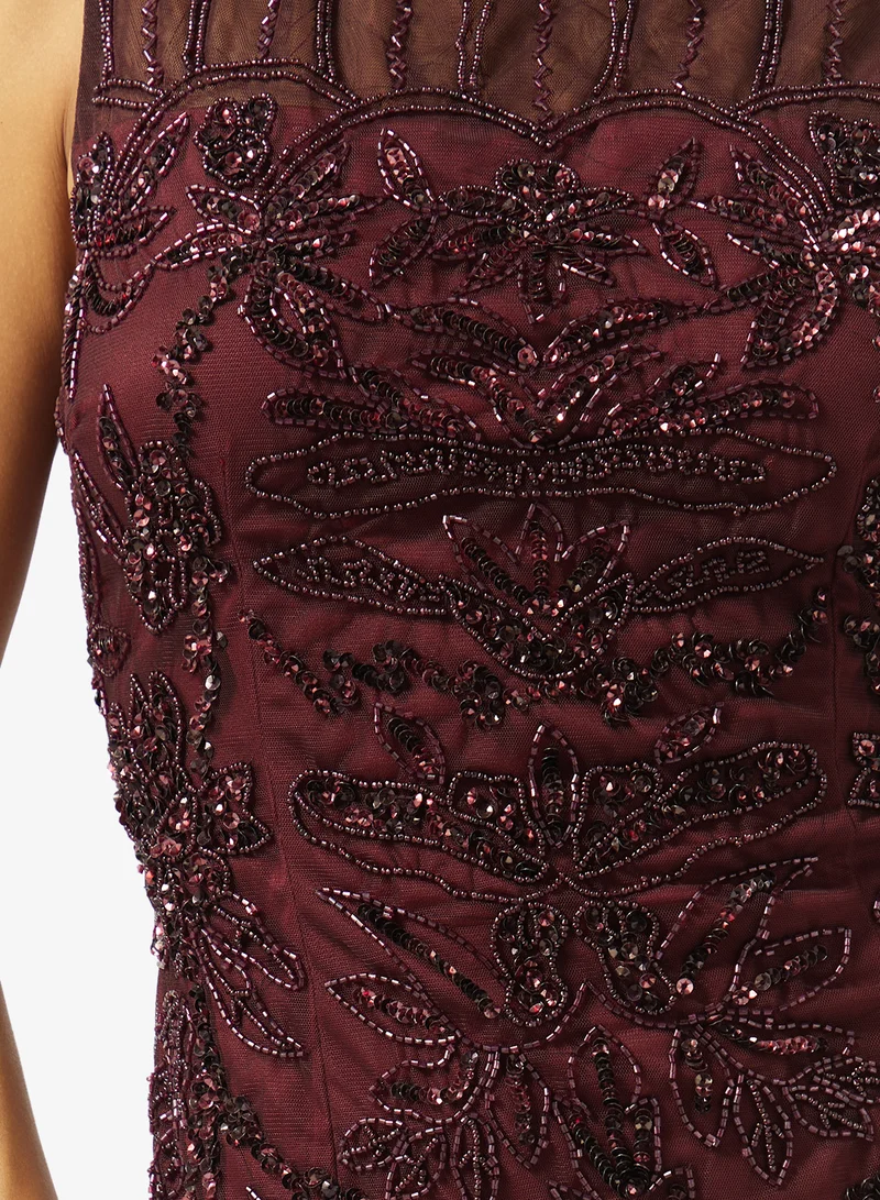 Namshi x  Embellished Evening Gown With Mermaid Cut for Women | Best Price UAE