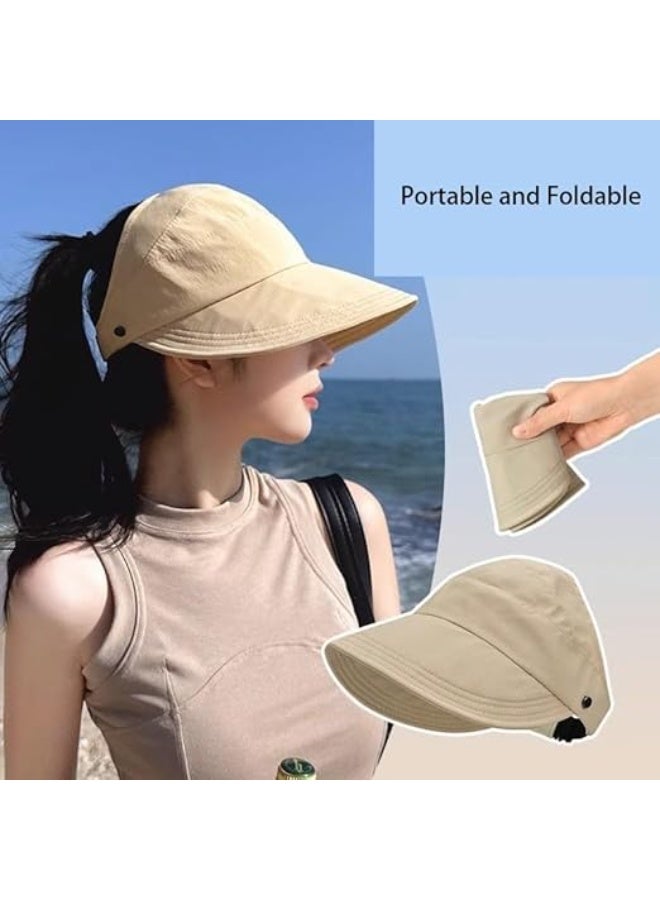 RUIYA 2-Pack Foldable Wide Brim Sun Hats for Women, Adjustable Large Head Size & Face Cover, UPF 50+ Fisherman Bucket Hats for Sun Protection - Image 4