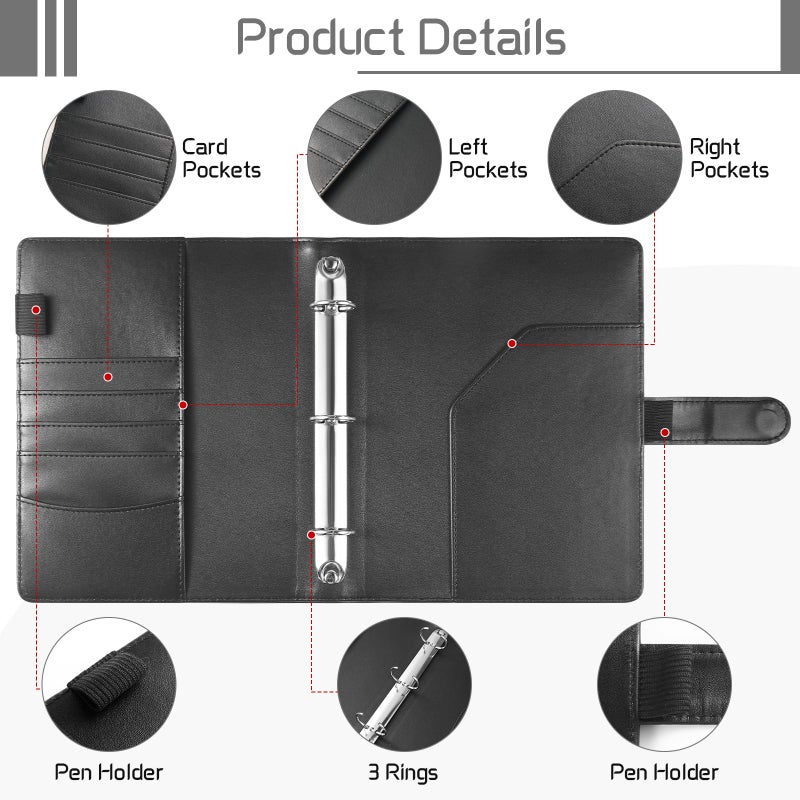 Pemocyny 100 Envelopes Money Saving Challenge Binder with Laminated Tracker, Budget Binder with Cash Envelopes, Easy and Fun Way to Save $5,050 (Black) - Image 4
