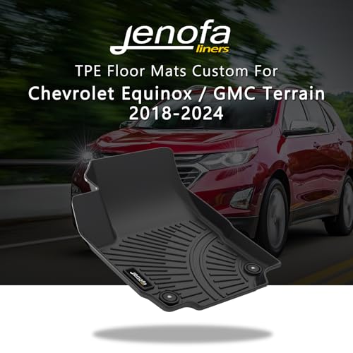 Jenofa-Floor Mats for Chevy Equinox 2018-2024 / GMC Terrain 2018-2024 Floor Mat All Weather Car Mats for Chevrolet Equinox (Not for EV) Full Set Durable Floor Liners Accessories - Image 2