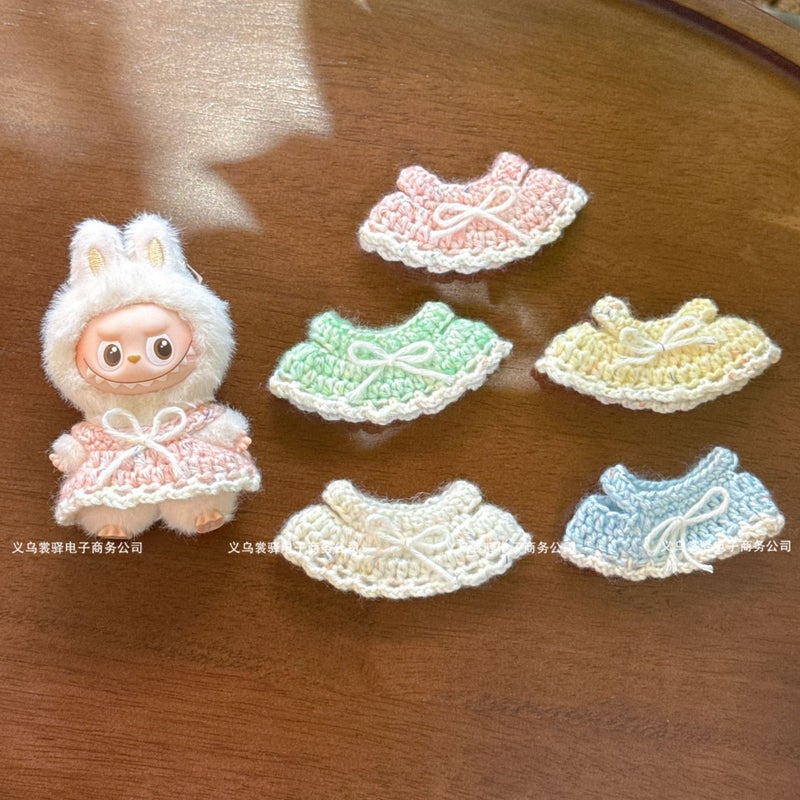 Labubu 4.0 Crochet Dress for 10cm Dolls, Cute Doll Clothes, DIY Toy Accessory - Image 2