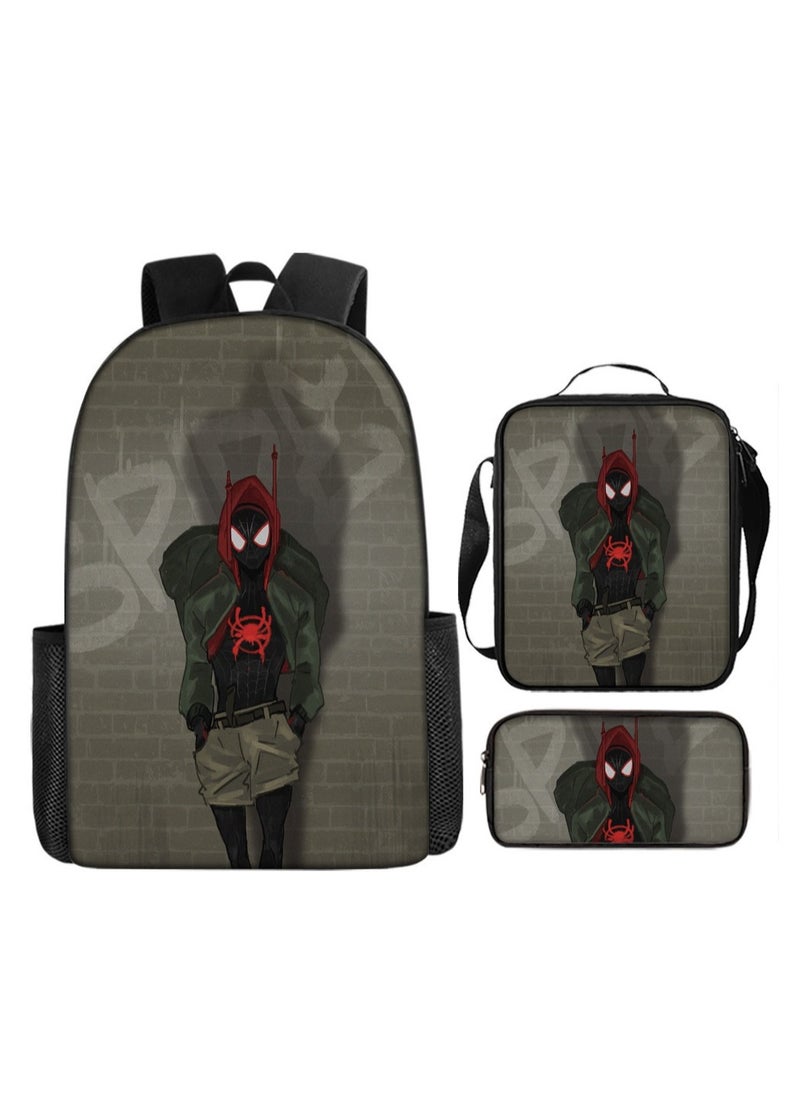 Spider-Man Spider-Man Student Backpack Three-Piece Set 29*16*42cm 