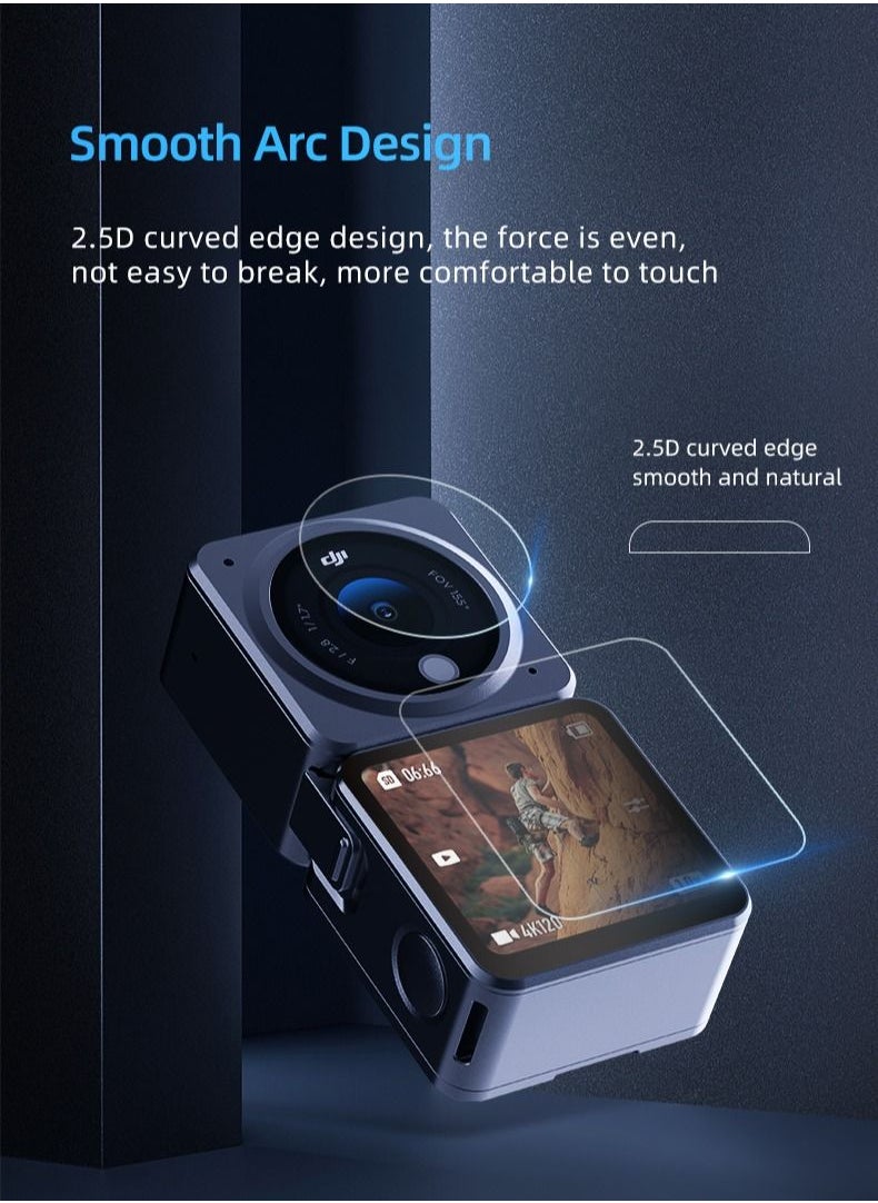 TELESIN TELESIN 2-Set Tempered Glass Screen Protector for DJI Action 2  - Image 5