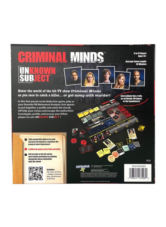 PlayMonster Criminal Minds Unknown Subject Board Games for Adults - Adult Games for Game Night, Social Deduction, Board Games for Family Night, Family Game, Ages 14+, 5-8 Multi-Player Games - Image 4