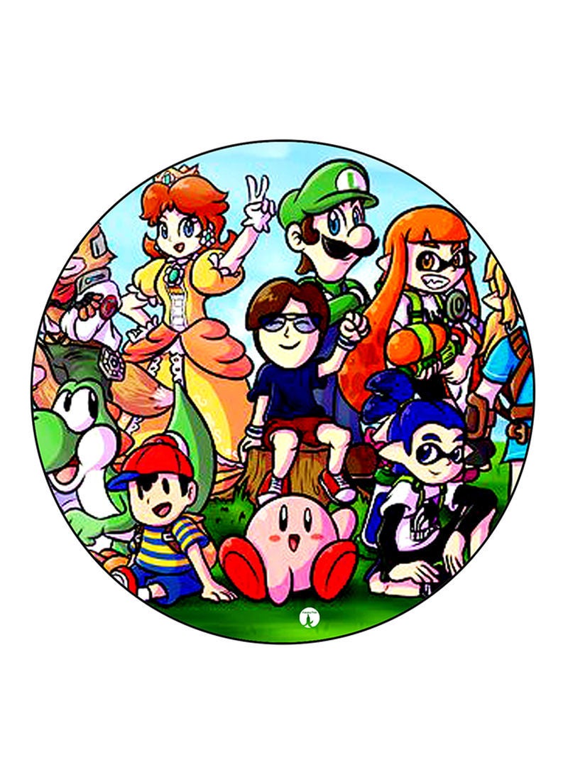 RKN Video Game Characters Printed Mouse Pad  Multicolour