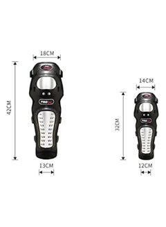 OTTAL PRO Motorcycle Knee pad Stainless Steel Motor Elbow Knee Pads Motocross Racing Protective Gear Protector Guards Kit 4 Piece Set Flexible Breathable Adjustable Elbow Armor Bike Safety  - Image 2