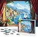 lamplig Puzzles for Adults 1000 Pieces Italy Ocean Coast Seaside Village Window View 1000 Piece Puzzle for Adults Seniors Jigsaw Puzzles with Letters on BackFun Gifts Decor 11 Poster - Image 4