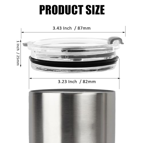 Seimneire 2 Pcs Tumbler Flip Lid for 20oz Water Bottle, Plastic Cup Replacement Cover, Spill Proof for Travel Mug Bottle (Black, Flip) - Image 5
