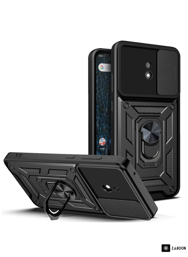 Generic Protective Case Cover For Nokia C10 Sliding Camera Cover Design TPU+PC  - Image 1