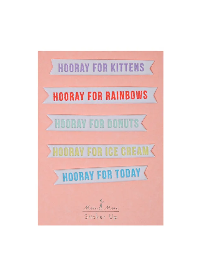 Meri Meri Hooray Phrases Stickers
